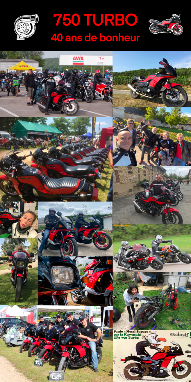 Roll-up du Club 750 Turbo : 40 ans de bonheur, motos et rencontres entre passionnés.